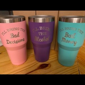 Laser engraved tumbler.  $35 each